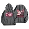 Unisex Hafif Uzun Kollu Kapüşonlu Baskılı Sweatshirt