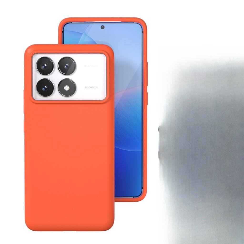 Liquid Silicone Gel Is Suitable for Redmi NOTE14PRO Solid Color Phone Case K80 Full Package Shockproof K70E Skin-feel Protective Case