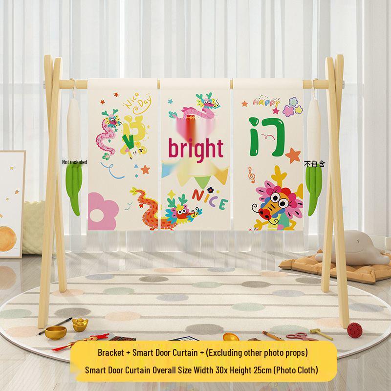 Baby s First Birthday Photo Setup: Wooden Frame Gate & Crawling Ceremony Props