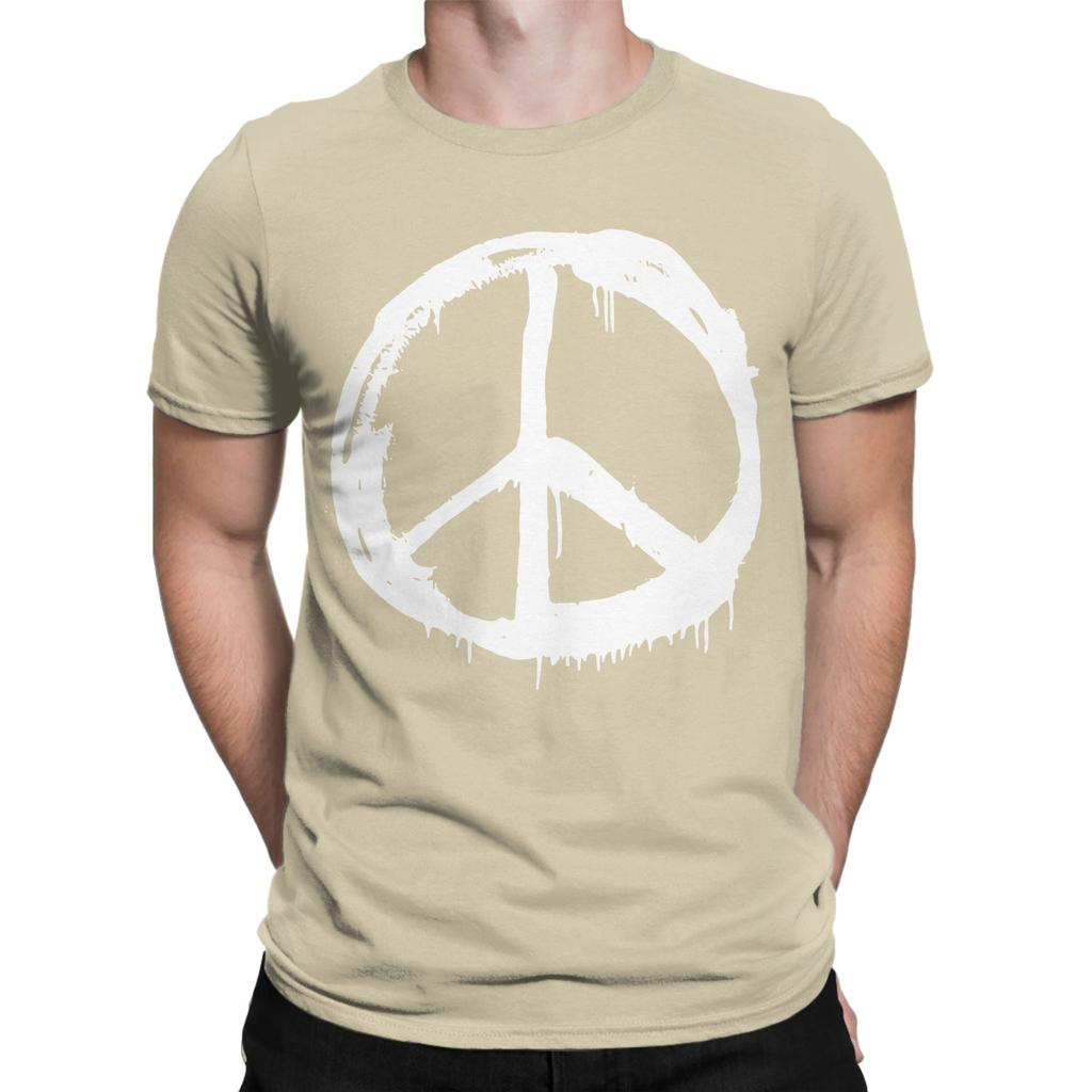 Classic Funny 100 Cotton Tshirt Peace Tops Tees For Unisex