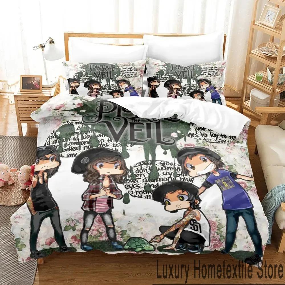 3D Print Pierce The Veil album cover Bedding Set Double Twin King Duvet Cover Comforter Pillowcase Boys Girls Adults Bedroom