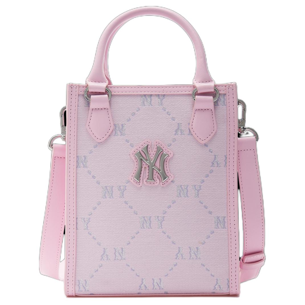 

MLB Logo Full Mark PVC Tote Bag Shopping Bag Shoulder Crossbody Handbag Mini Women tote bags Pink 7ACRMD34NGP001-50PKL Pink,Mini