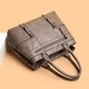 Large Capacity Shoulder Bag Soft Leather Boston Bag Casual Underarm Bag  Female