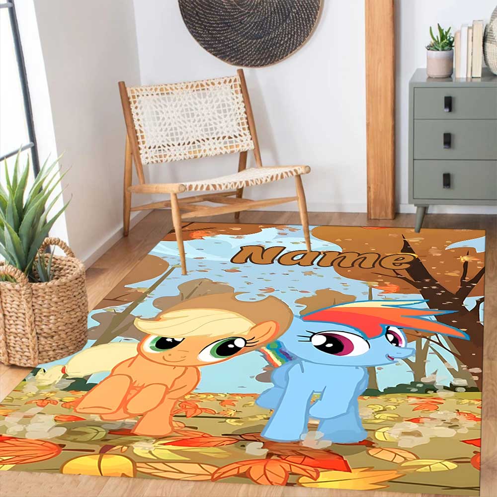 Little Pony (10) Customize your name rug, office chair cushion, home bedroom living room gift.