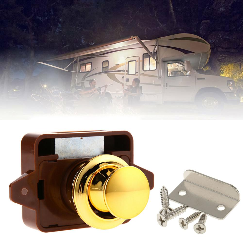 Lock Button Catch Lock Push Zinc Alloy 26mm Cabinet Camper Cupboard Door Latch Knob Button Catch Lock High Quality