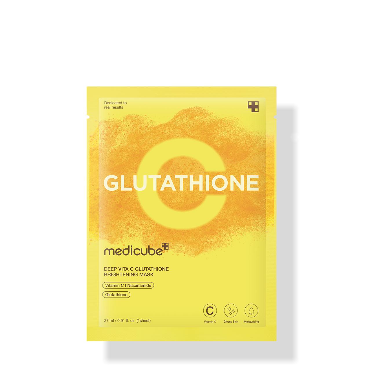 MEDICUBE Deep Vita C Glutathione Brightening Mask (10 sheets)