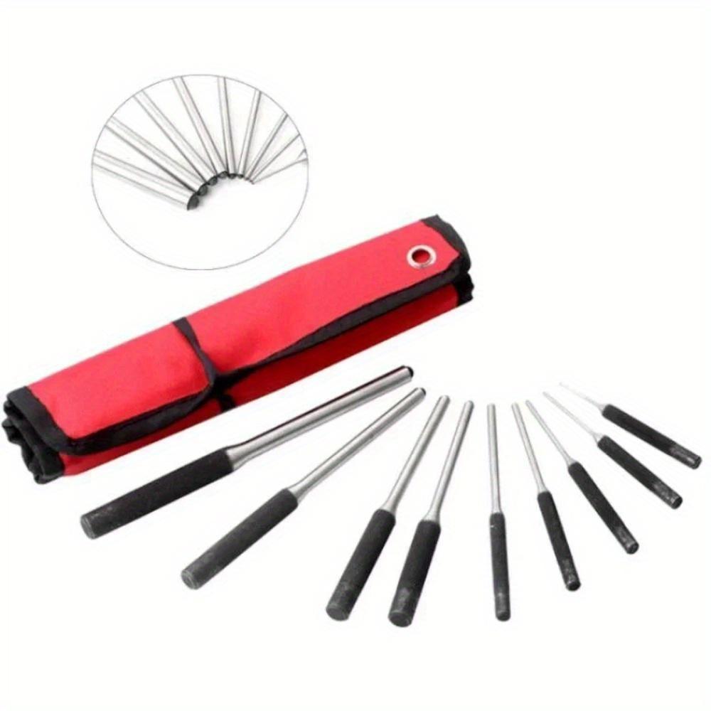 9pcs/set Paring Chisel Roll Pin Pack Round Head Pins Punch Professional Hollow End Starter Punching Hand Tools 1/16-5/16