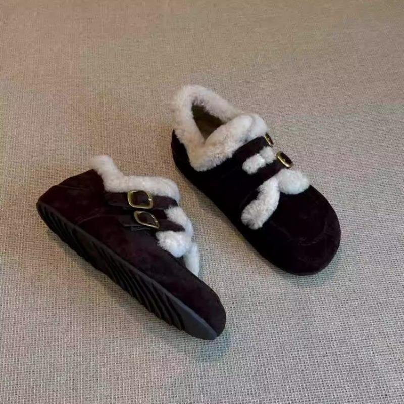 Keep version Fashion lazy one-pedal women s retro warm fluffy slippers winter velvet bag head mop 40 3430₽