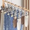 30pcs Double Clip Clothes Drying Hanger 360° Rotatable Storage Clips Pants Hanger  Laundry Hanger