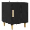 Nightstand Black Oak Effect 40 X 40 X 50 Cm Wood Based Material