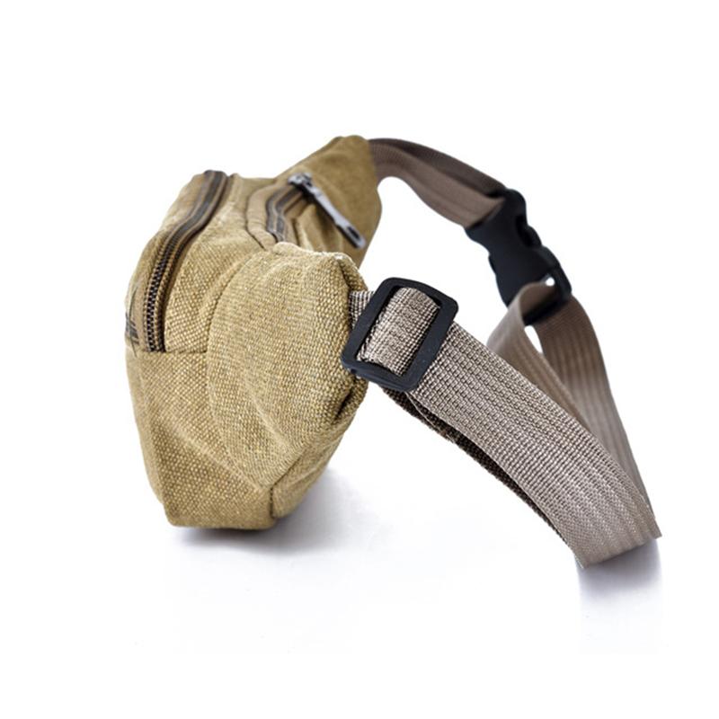 Casual Canvas Waist Bag Waist Bag Mobile Phone Bag Banana Bag Fanny Pack Men