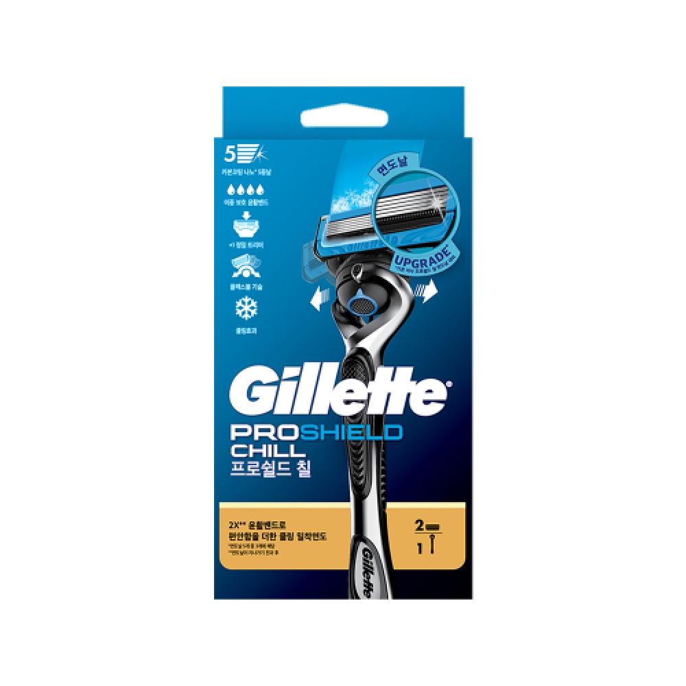 Gillette 2024 Proshield Chill Ручка для бритья 1 шт. + Лезвия 2 шт. Problade ProShield Chill 2up [G143]