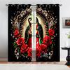 2Pcs Virgin Mary Pattern Printed Blackout Curtains Suitable For Bedroom Kitchen Living Room Study Office Bathroom Decorations