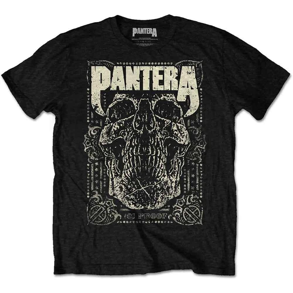 Pantera Unisex T-Shirt: 101 Proof Skull (X-Large) L