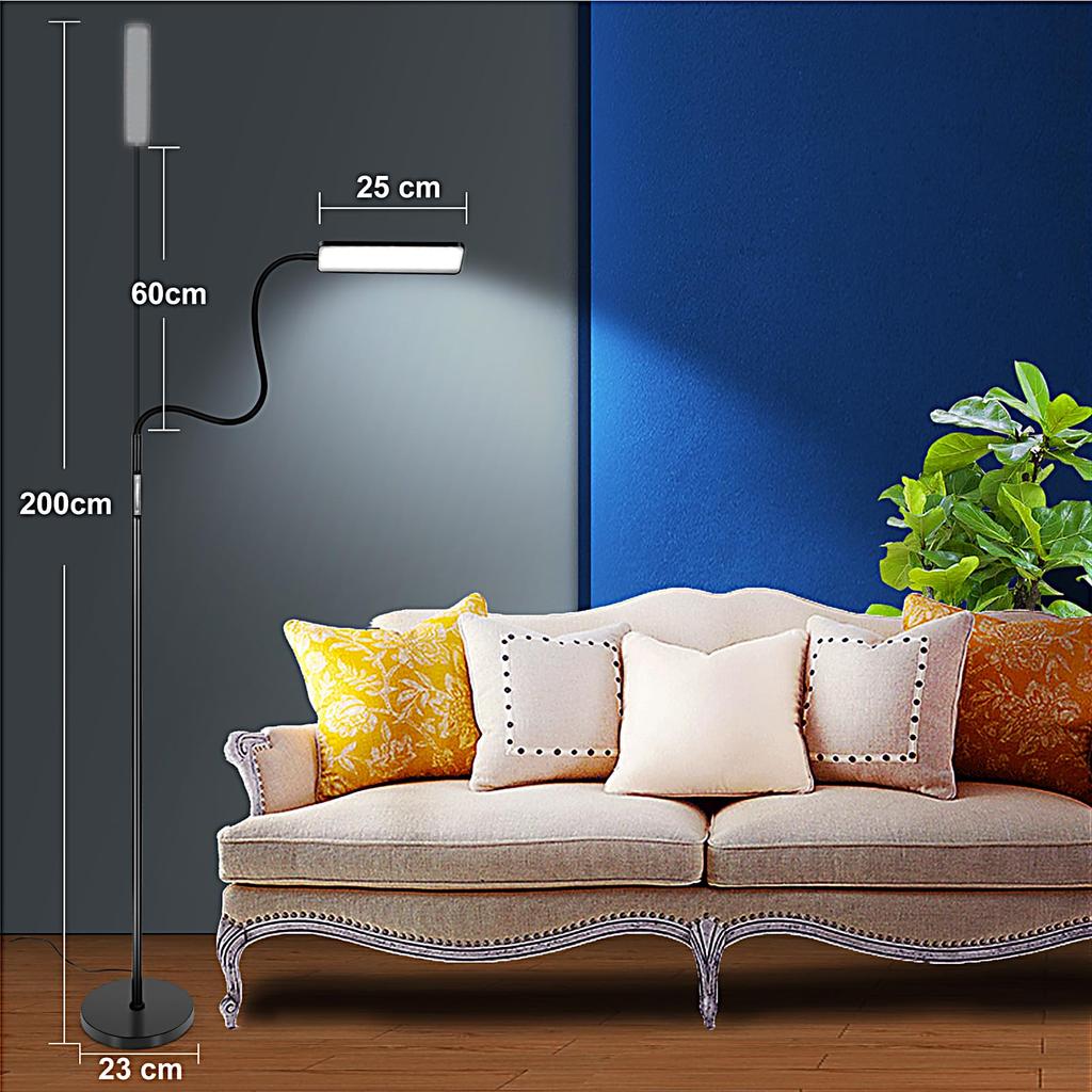 Zanflare LED Floor Lamp, Stepless Dimmable and Color-Changing, with Remote Control, Memory Function, Touch Sensor, Timer, Night Light, 360°