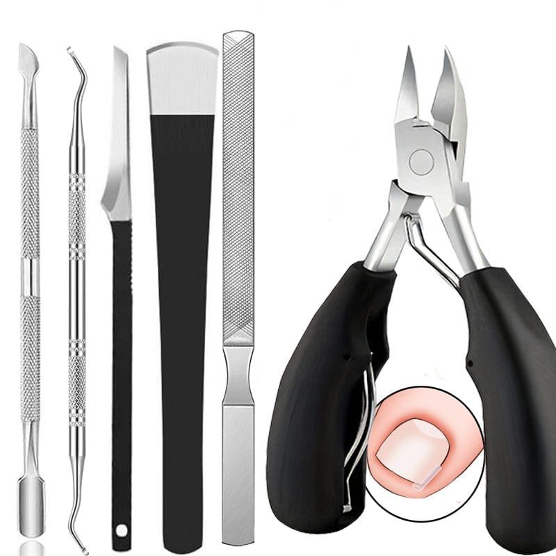 

6pcs Ingrown Toenail Removal Kit,Nail Treatment Foot Tool,INail File Lifter, Professional Pedicure&Manicure set Tools household