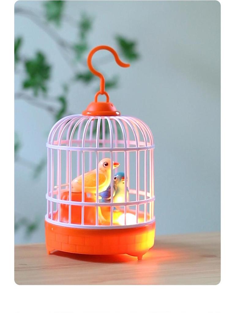 Voice-Controlled Talking Bird Toy with Simulated Birdcage, Repeats & Aids Speech for Kids Aged 1-3