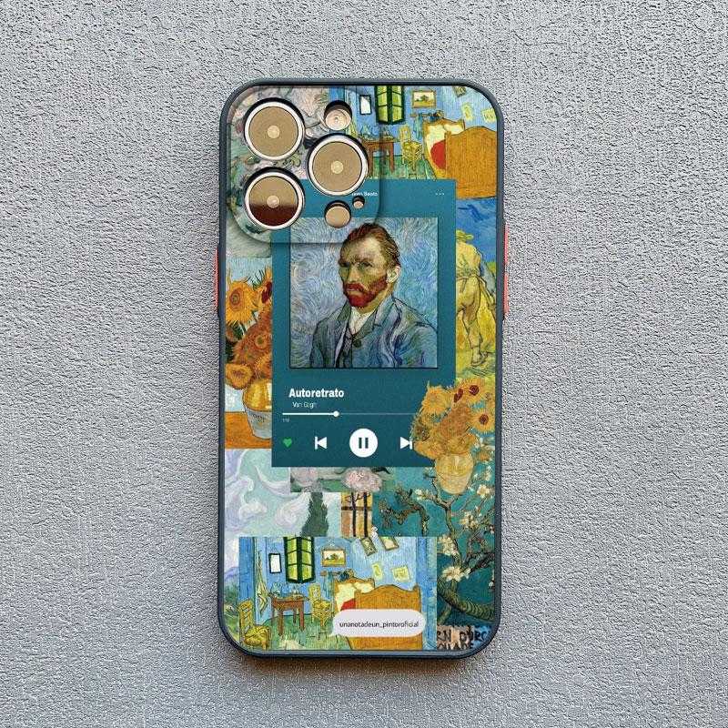 Vintage Van Gogh Phone Case for iPhone 16 13 12 Mini 15 11 14 Pro Max Illustration Case for iPhone 8 7 Plus SE X XS XR Cover