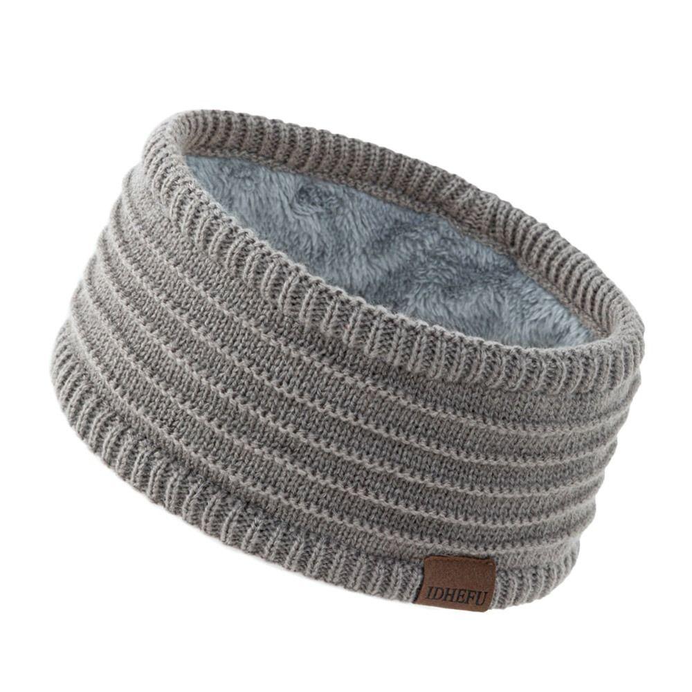Warme Gestrickte Stirnbänder Fleecefutter Haarband Mode Turbanhut Haaraccessoires