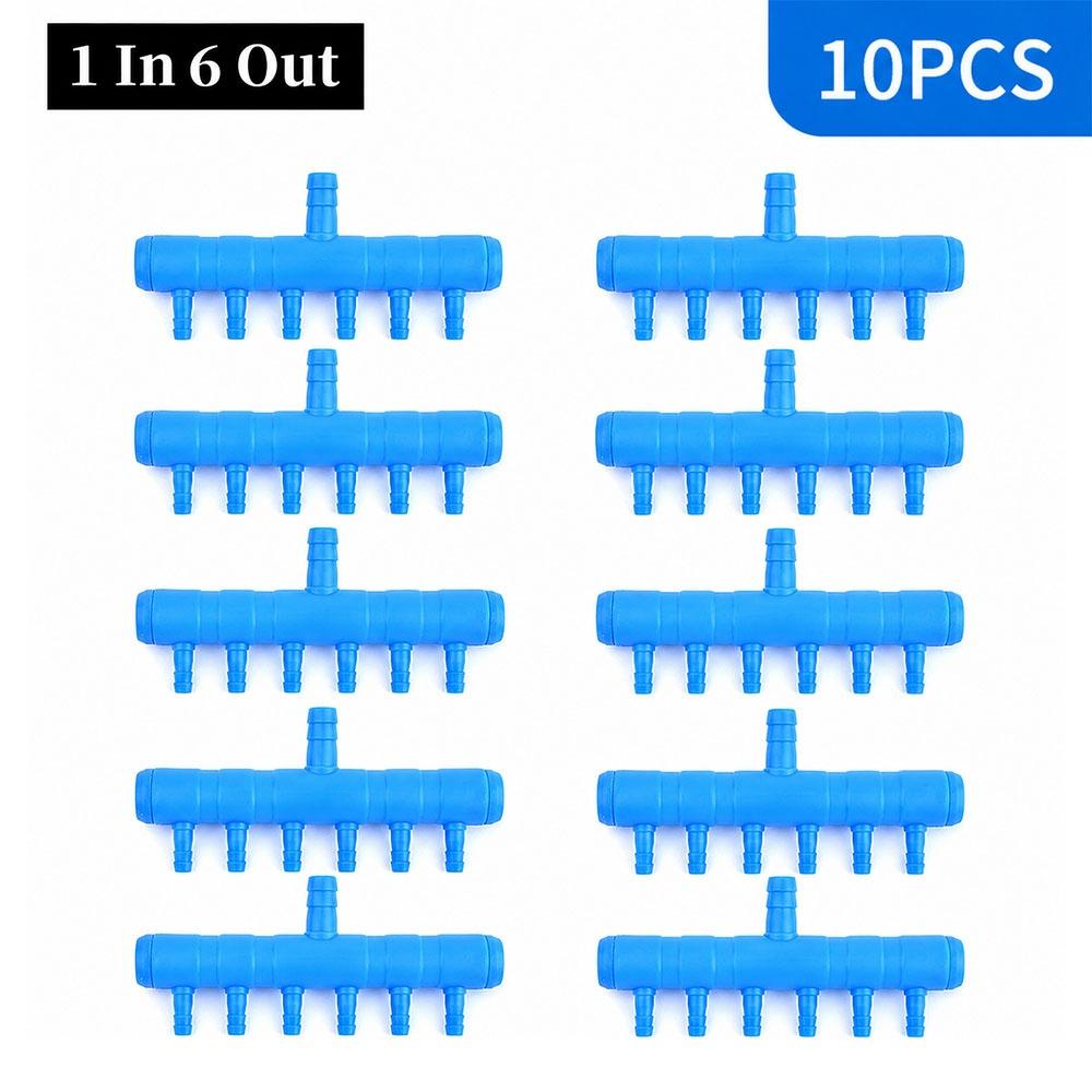 10Pcs Plastic Aquarium Air Splitter 4/5/8mm Oxygen Gas Diverter  for Fish Tank Air Pump Oxygenation