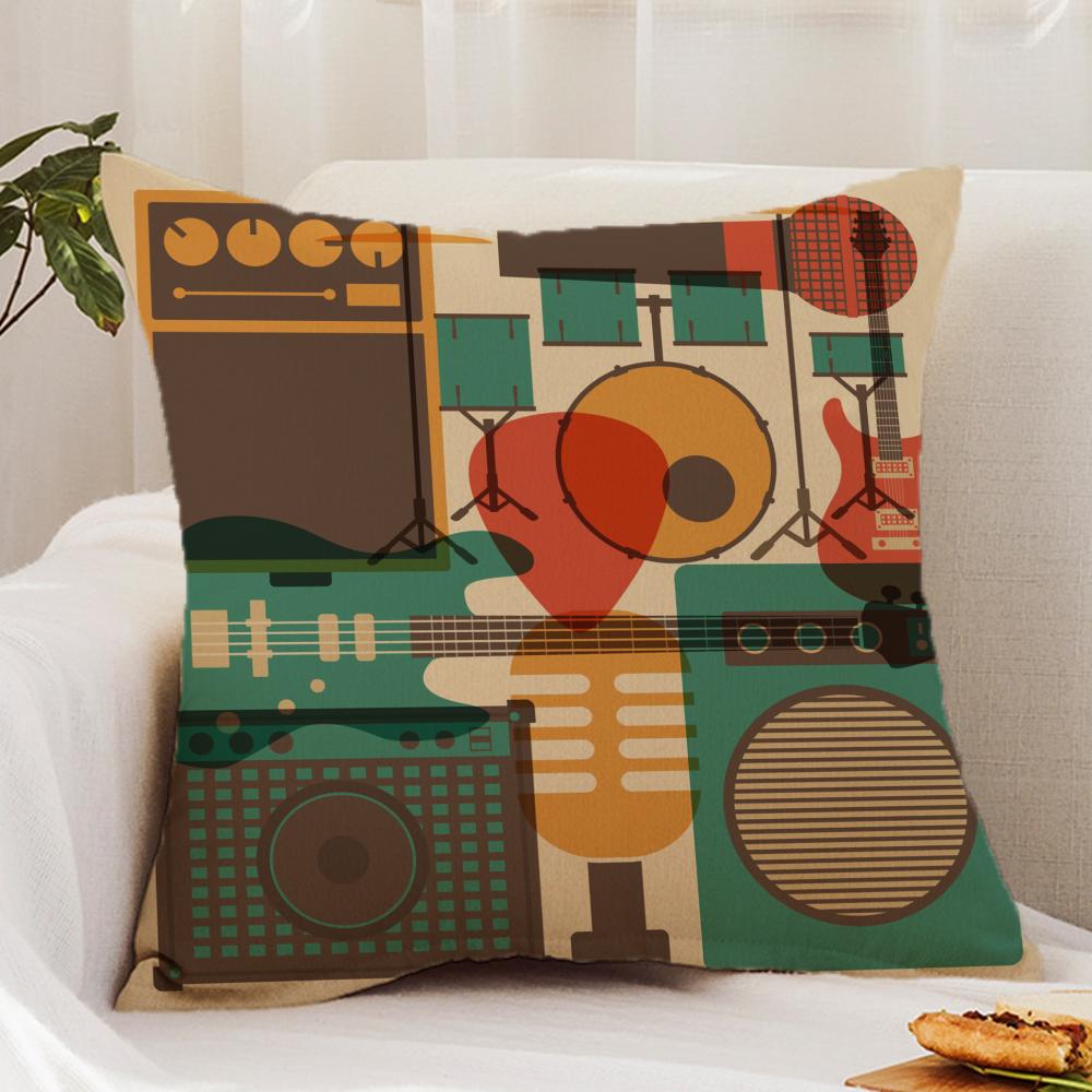 Retro Speaker Piano Rock Cushion Cover Premium Comfort Reversible Pillow Cover - Dual - Use Design for Home & Car