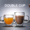 2/3/4Pcs Double Wall High Borosilicate Glass Mug Heat Resistant Tea Milk Lemon Juice Coffee Water Cup Bar Drinkware Lover Gift