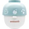 Sanrio Pochacco Soup Bowl and Rice Bowl Mini Dinnerware Set x 6 200 Stackable for Easy Storage Blue Made in Japan (10 cm, mL) - - - - SAN4213-5