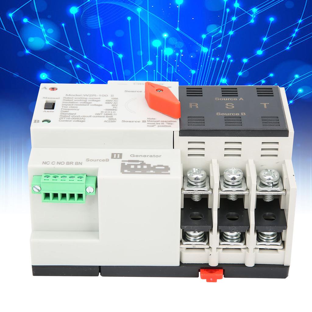 W2R‑100  Power Automatic Transfer Switch 3P 100A 50Hz Power Transfer Switch