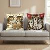 Cheers Drunk Cats Cushion Cover Multi-Scene Pillow Cover for Home & Car - Reversible, Soft & Durable for Daily Use