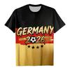 Damen Freizeit Pullover T-Shirt Kurzarm Rundhals Buchstabendruck Oberteil zur Fußballunterstützung Deutschland 2026 Fanartikel