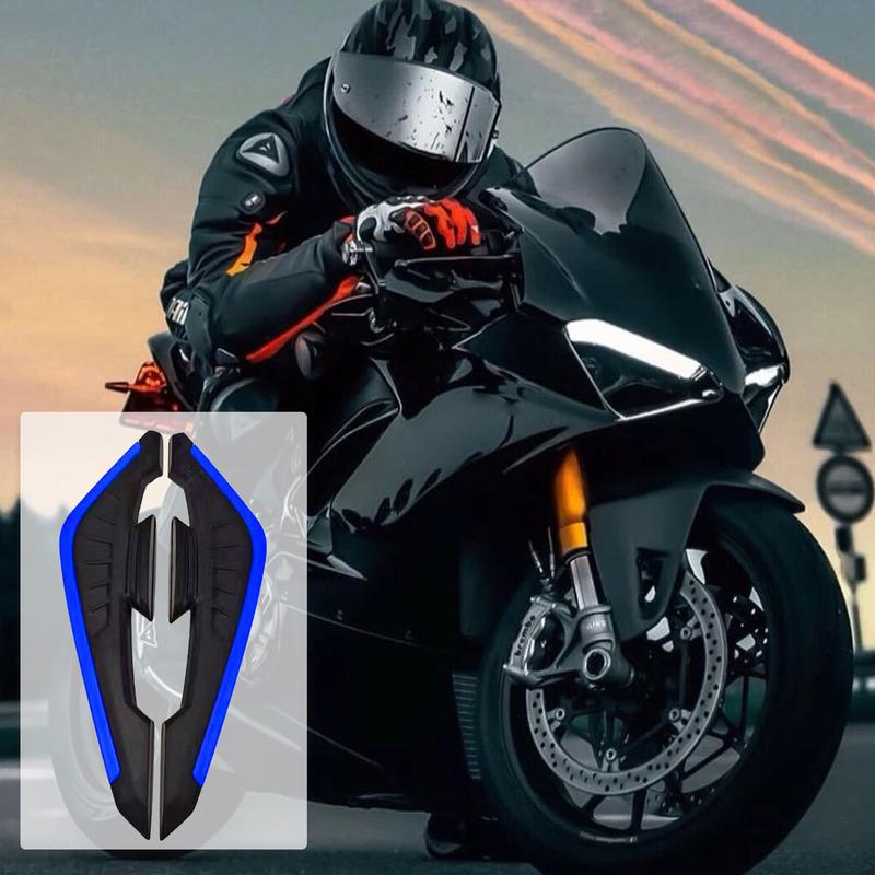 Motorcycle Winglets All-Weather Motorbike Fairing Air Deflectors Front Side Spoiler Wing All-Weather Air Deflectors Trim Sticker