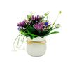 Chrysanthemum Sunflower Square Pot Faux Potted Plant For Living Room Tabletop