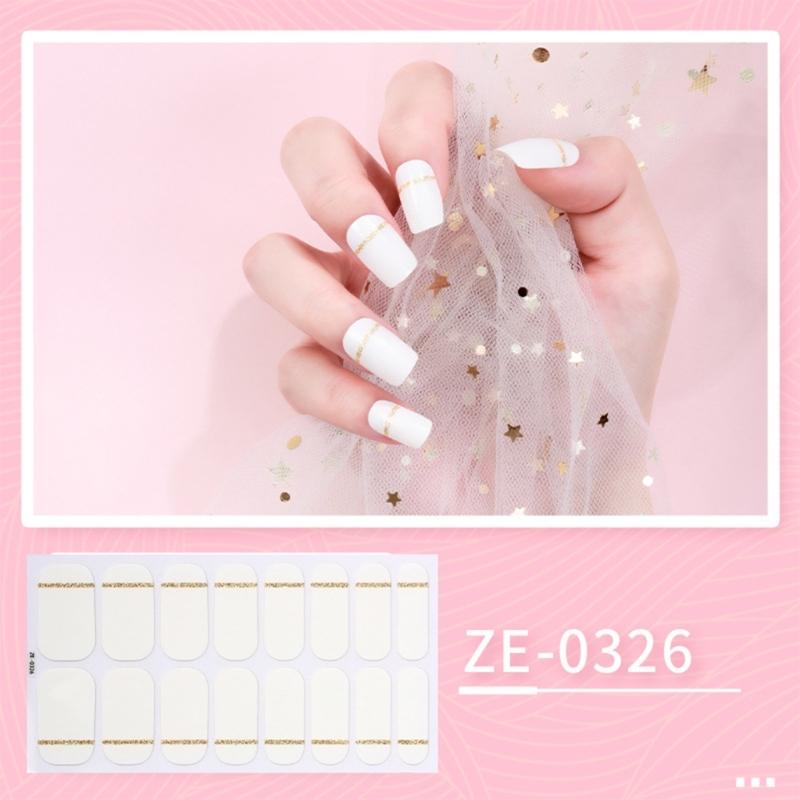 Nail Polish Sticker Nail Strips Nail Polish Art Stickers Wraps Sticker Nails for Women Girls Decorations Birthday Party
