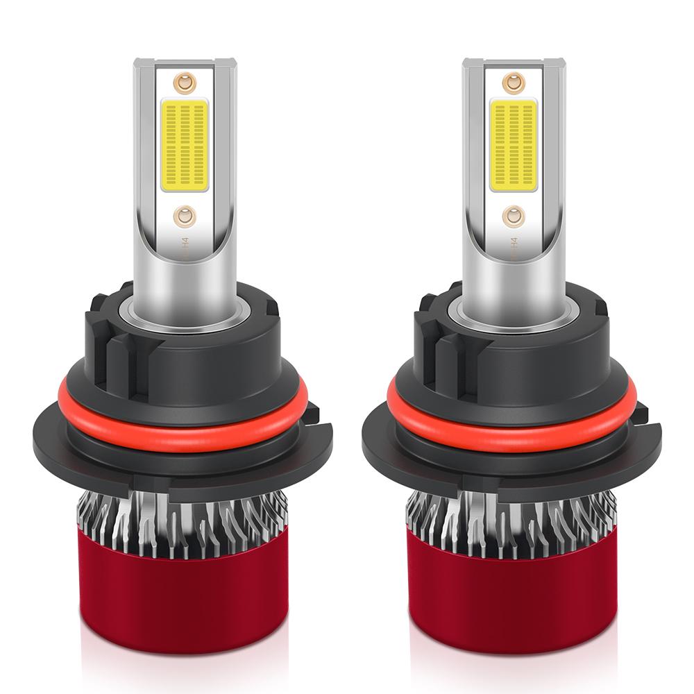 

2PCS 9007 Hi Lo Beam LED headlight Bulbs Hi/Lo beam Car Lights 30000LM 180W Super Bright COB Chips Headlight For DC12-24V Cars 6000k White