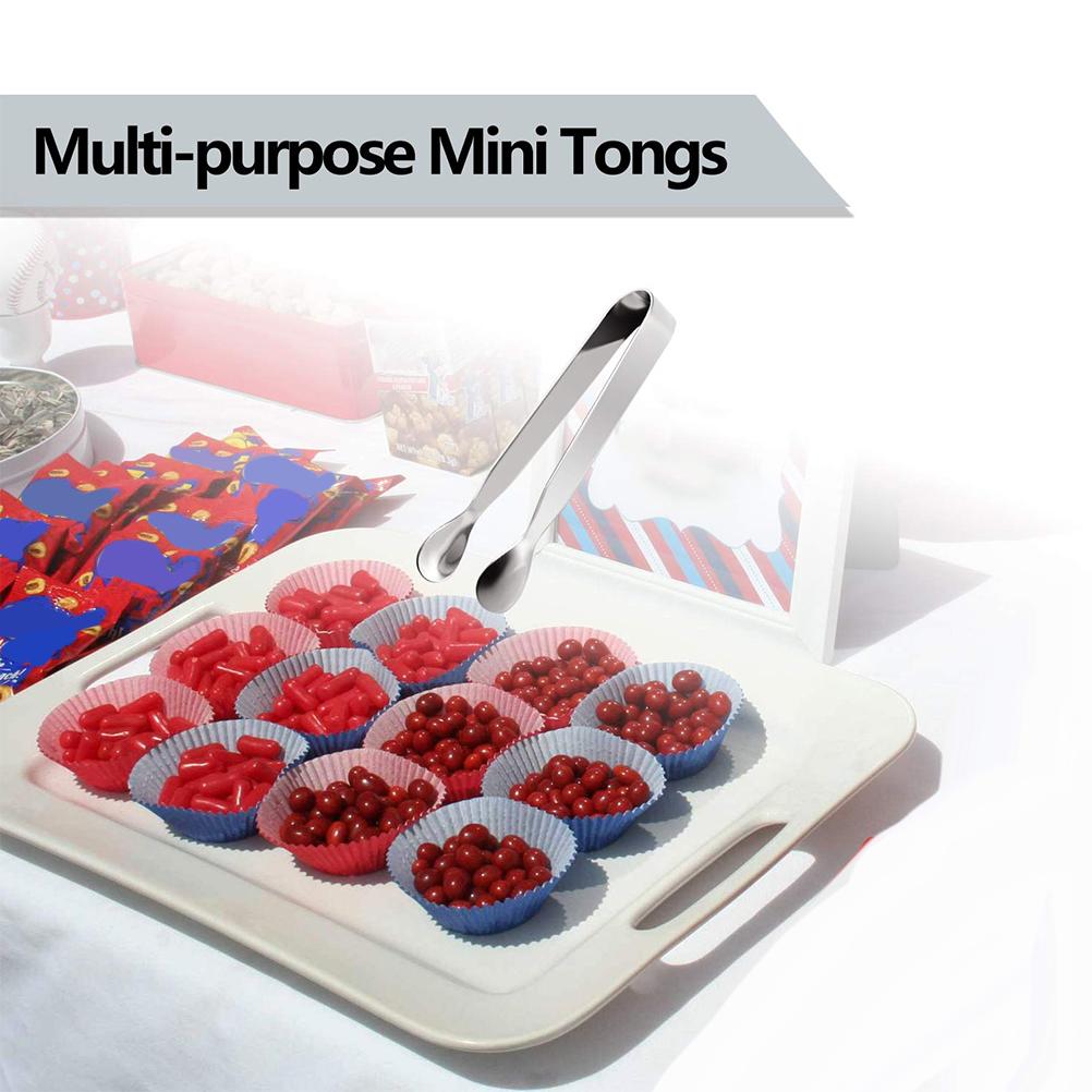6 STÜCK Eiszangen Mini Servierzangen Edelstahl Küchenzangen für Vorspeisen Zuckerwürfel
