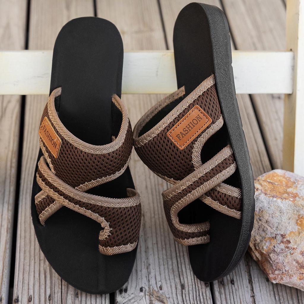 Women's Casual and Stylish Beach Vacation Shoes - with Cross Straps, Comfortable Open-toe Flat Shoes for Casual Indoor and Outdoor Wear
