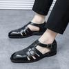 Fashion Summer Fashion New Men Gladiators Buckle Casual Shoes Breathable Beach Sandals Outdoor Slippers Black White Plus Size