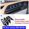 ABS Auto Dveře Loketní opěrka Okno Zvedák Tlačítko Spínač Ovládací Panel Kryt Lišta Pro Lexus ES 2018 - 2025 Uhlíková Vlákna Doplňky
