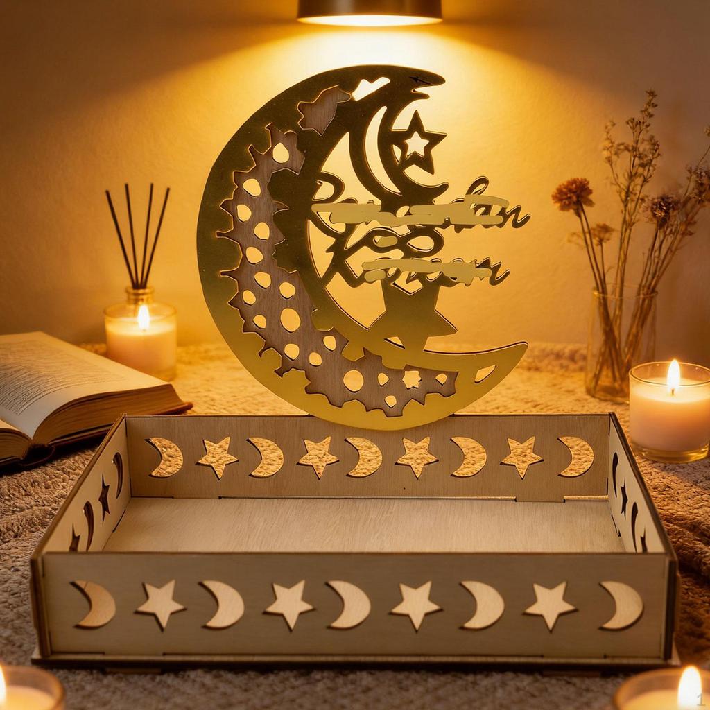 Eid Mubarak Dessert Tray Ramadan Decorative for