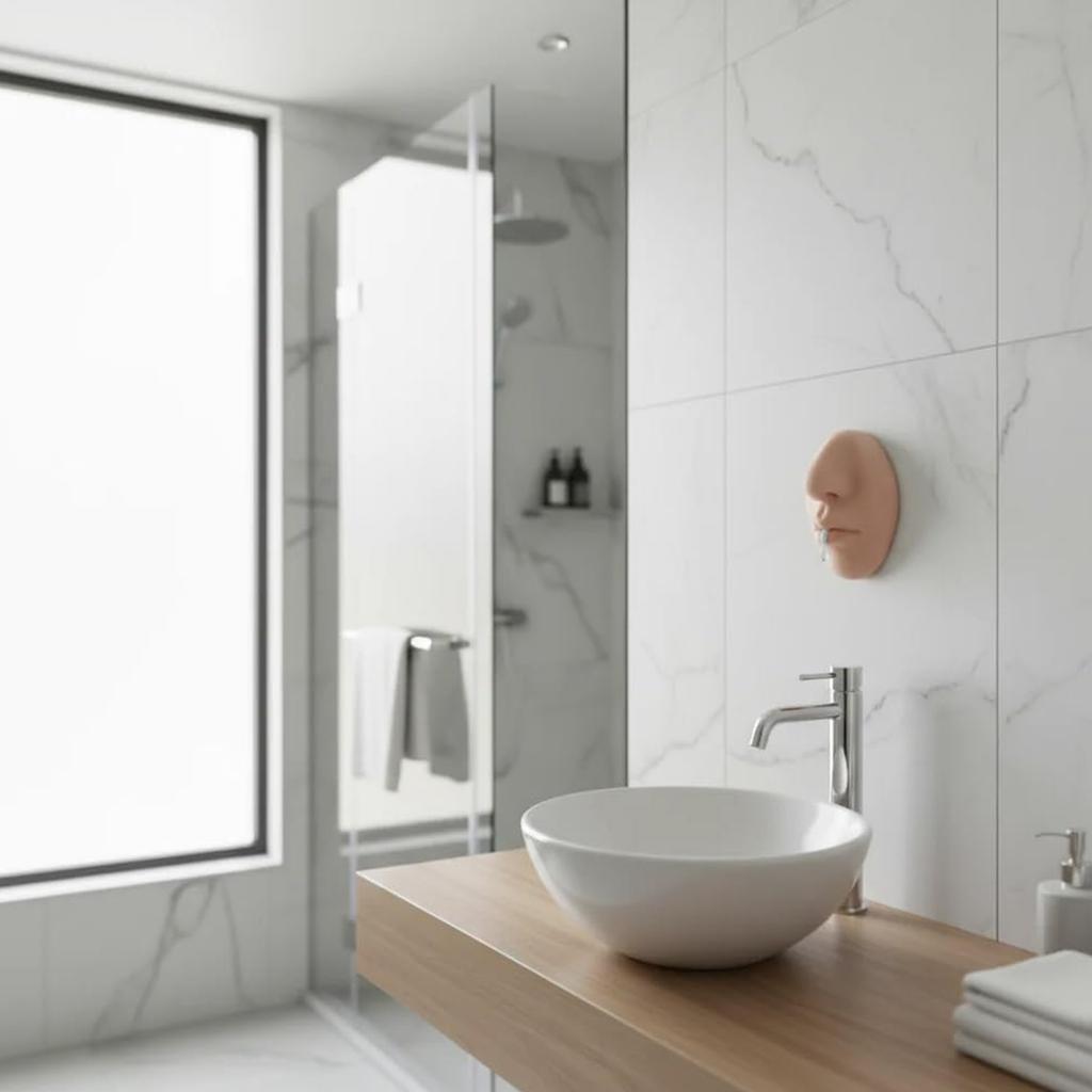 Ce distributeur de savon mural amusant et réaliste en forme de nez peut contenir du gel douche, du shampooing ou du savon pour les mains.; Il a un design doux et rechargeable.