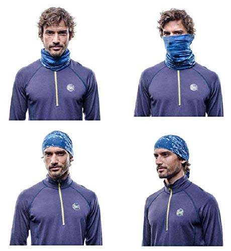 Buff Merino Lightweight Neckwear, Warm, 100% Merino Wool, Over 10 Ways To Wear It, 330079, Solid Black