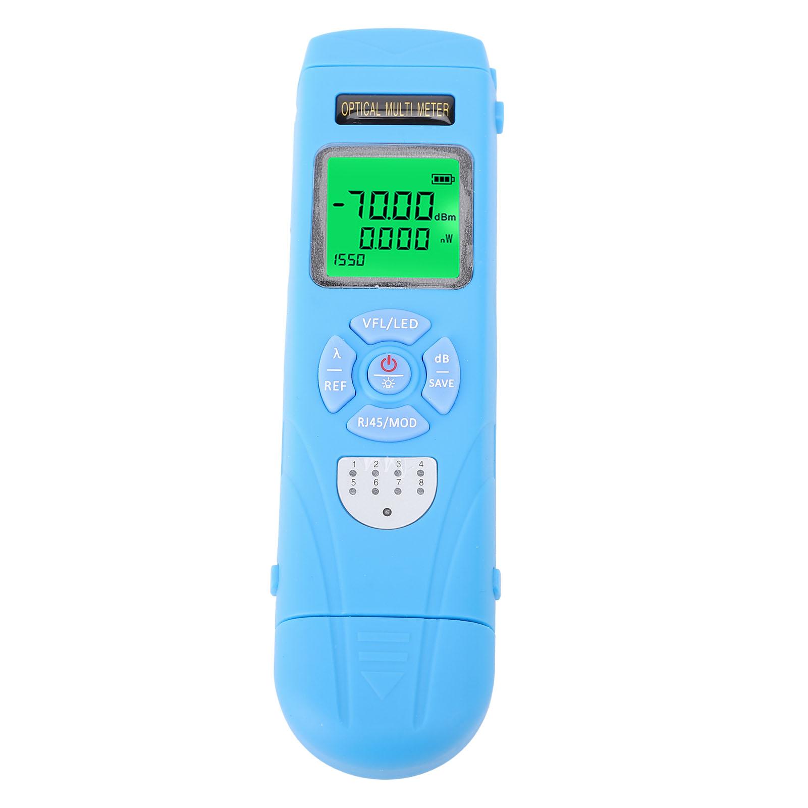 

Тестер оптического волокна 50+26 дБм 8501650 нм Длина волны Многофункциональный измеритель мощности оптического волокна 30 км