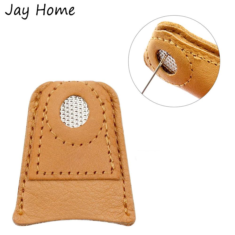 2/1PC Sewing Leather Thimble Finger Protector Coin Thimble Pads for Craft Hand Sewing Quilting Knitting Pin Needles DIY Tools
