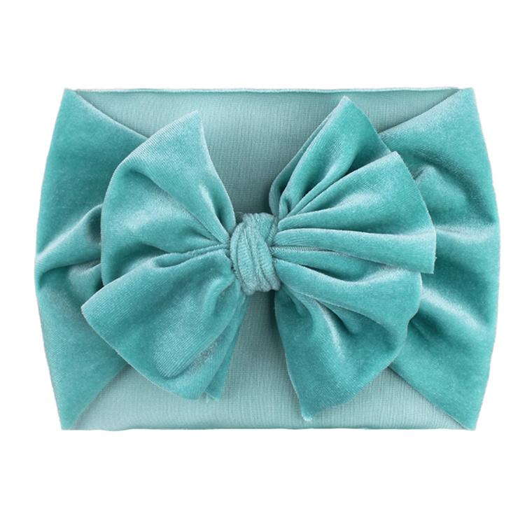 Super Soft Velvet Baby Headbands for Newborn Girls Elegant Bow Hair Accessories Wrap for Toddlers