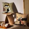 Strange StoriesAnime Pillow Case Sofa and Living Room Decorative Cushion Covers Dust-proof and Mite-proof Invisible Zipper
