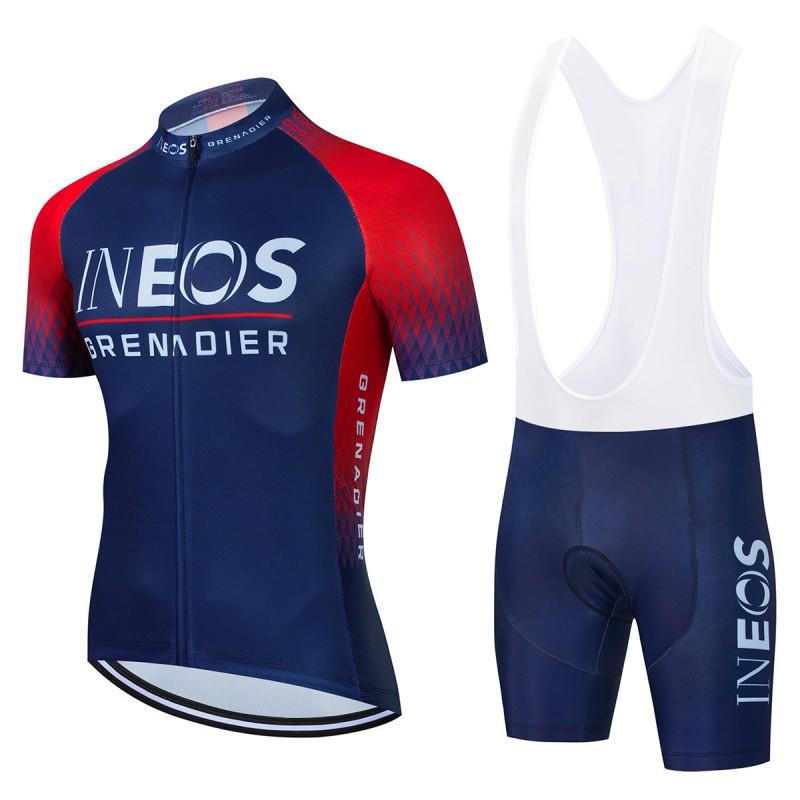Mens Cycling Jersey Set Breathable Short Sleeve Road Mountain Bike Apparel Sportswear