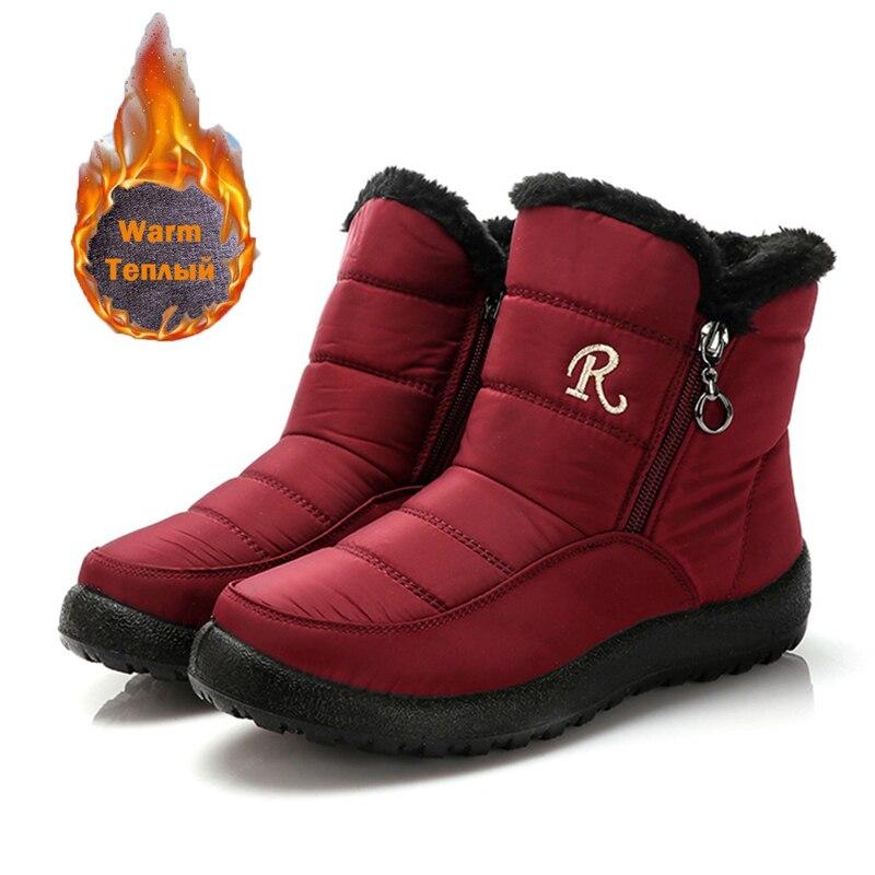 Women’s Warm Padded Lightweight Cotton Boots – Cozy Winter Non-Slip Outdoor Ankle Boots