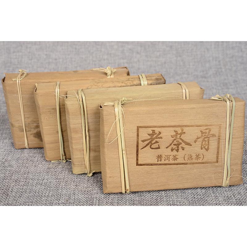 250g Herbata z pędów bambusa z łupinami Herbata Yunnan Pu'er Starsza herbata z kością Organiczna czarna herbata