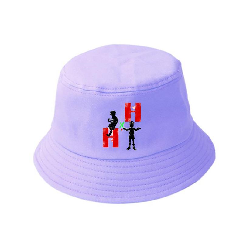 90s japonês anime hunter x hunter chapéu feminino unissex panamá balde boné o design viseira plana pescador chapéu hunter x hunter anime