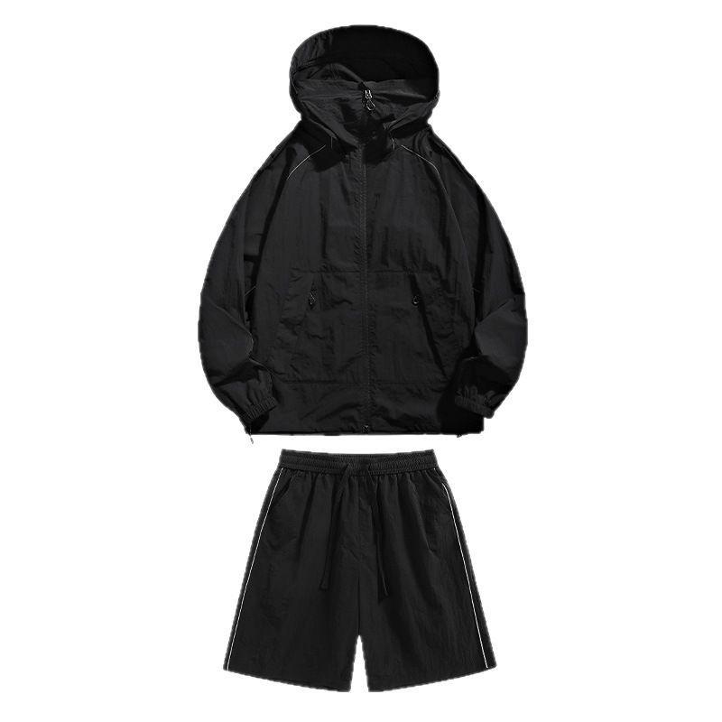 Roupas de sol com visão noturna refletiva masculinas leves e respiráveis tops de sol femininos esportivos ao ar livre trajes de sol para casais